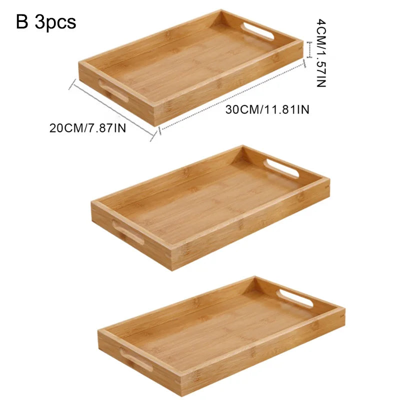 Wide Bamboo Organizer Tray