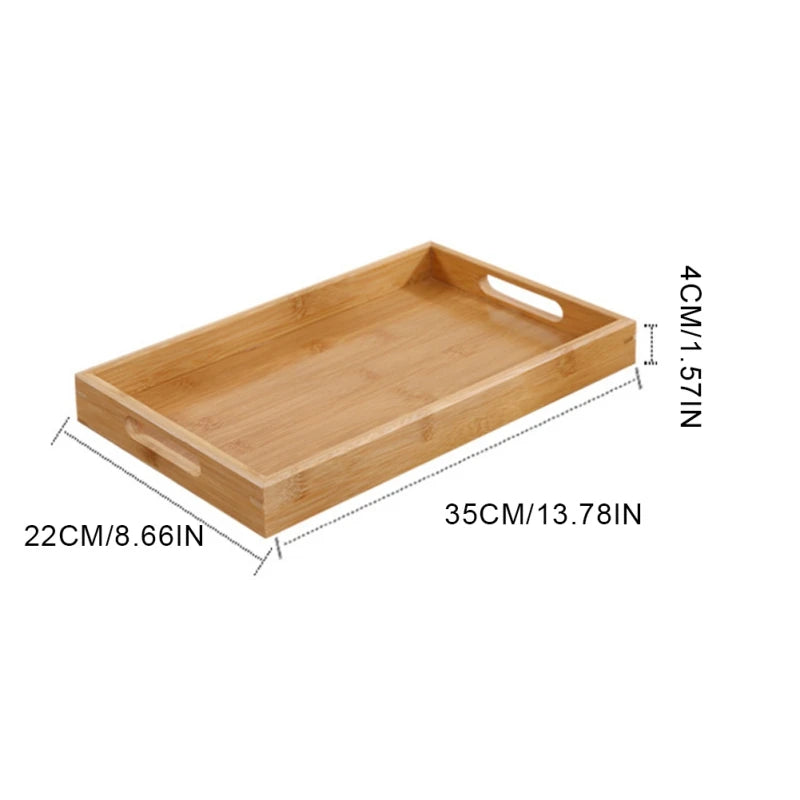 Wide Bamboo Organizer Tray