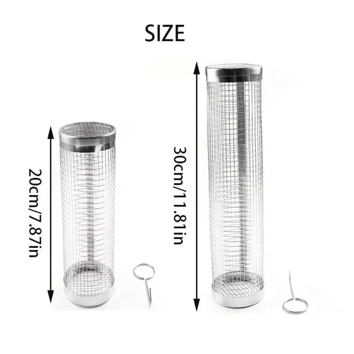 1pc Stainless Steel BBQ Cage Grill