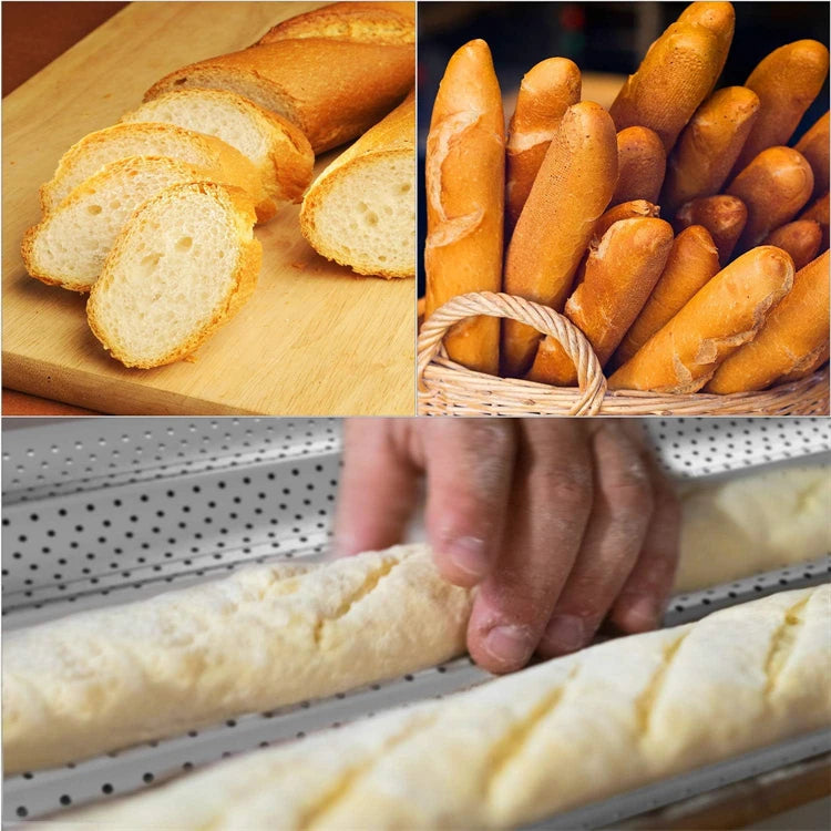 Nonstick Perforated French Bread Baking Pan