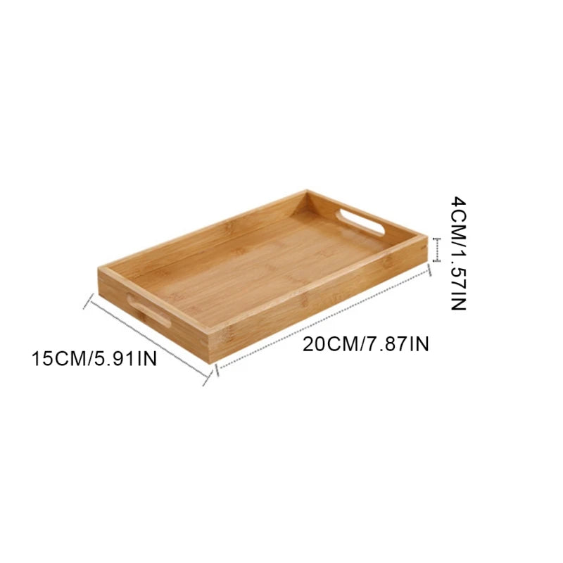 Wide Bamboo Organizer Tray