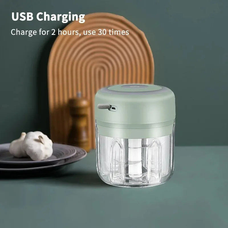 Mini Wireless Electric Garlic Crusher