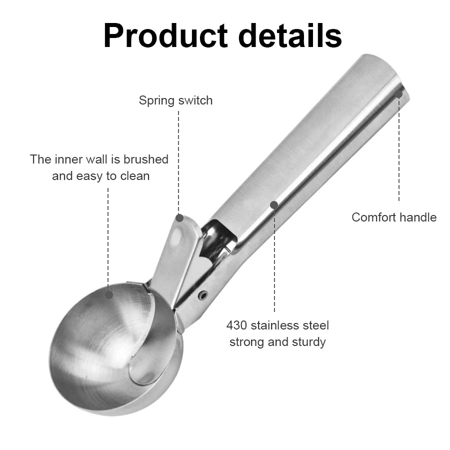 Stainless Steel Dual-purpose Ice Cream Scoop