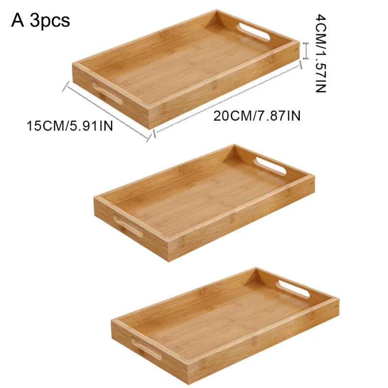 Wide Bamboo Organizer Tray