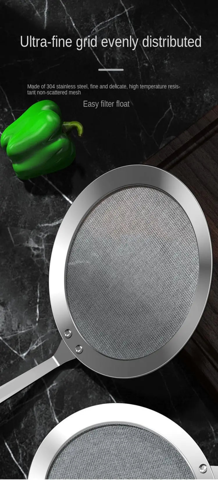 1 piece Stainless Steel Strainer Sieve Fine Mesh