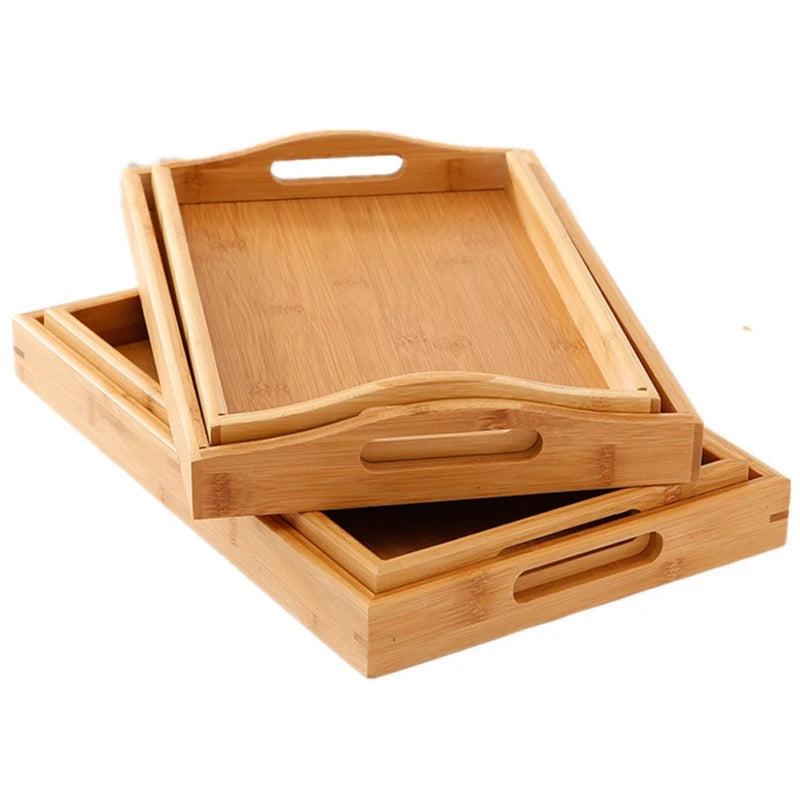 Wide Bamboo Organizer Tray