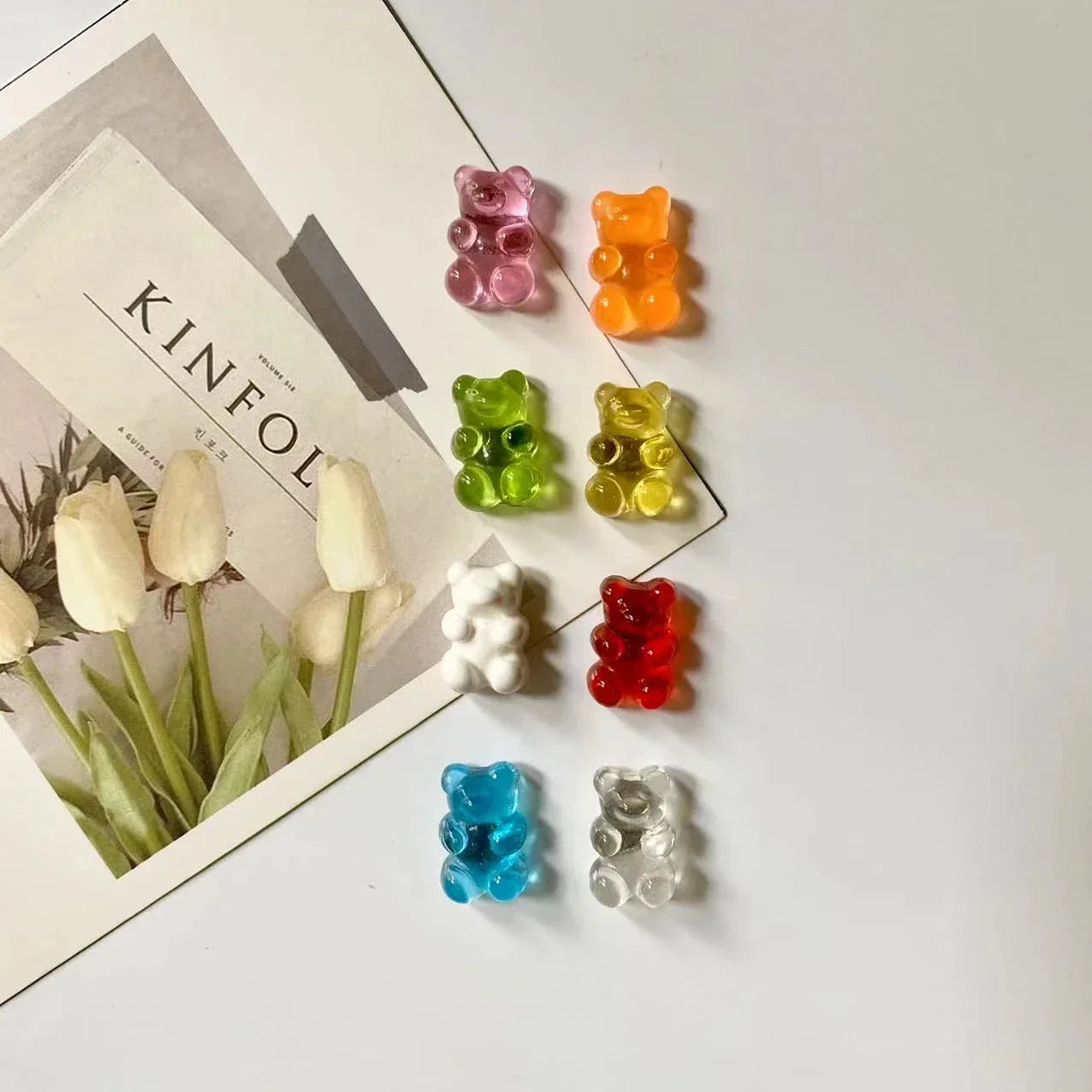 10Pcs Bear Refrigerator Magnets