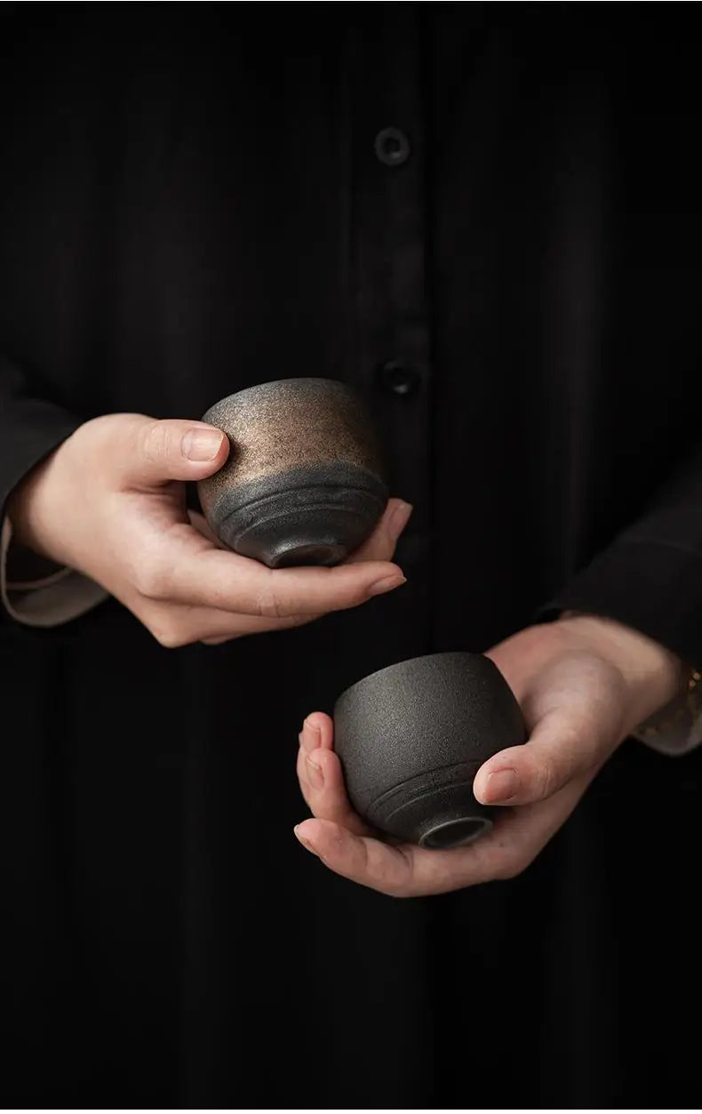 Japanese Handmade Rough Pottery Tea Cup