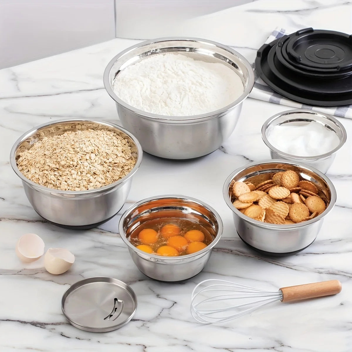 8pcs Mixing Bowls with Airtight Lids