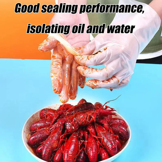 100 Disposable TPE Gloves, Powder Free and Latex Free