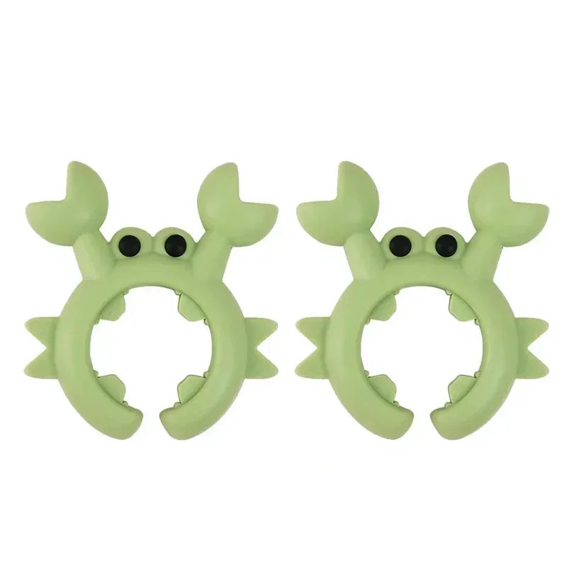 4/1PCS Silicone Spatula Rack Small Crab Anti Scalding Overflow Pot Clip Spoon Holder Clip Universal Shovel Rack Kitchen Gadget