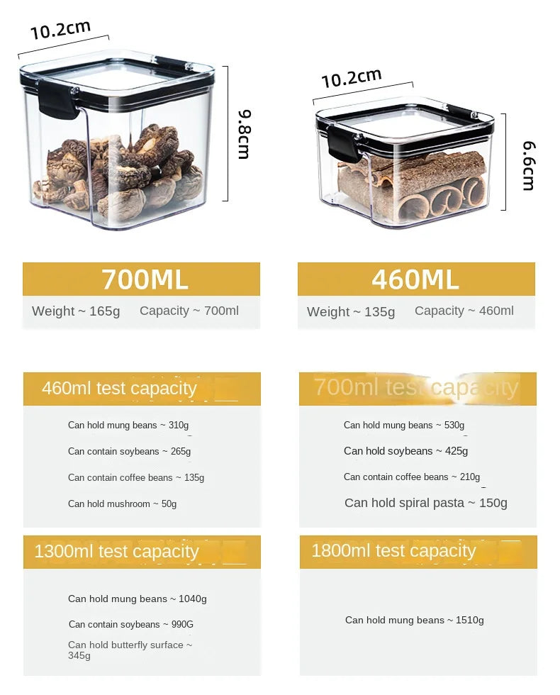 Sealed Kitchen Containers