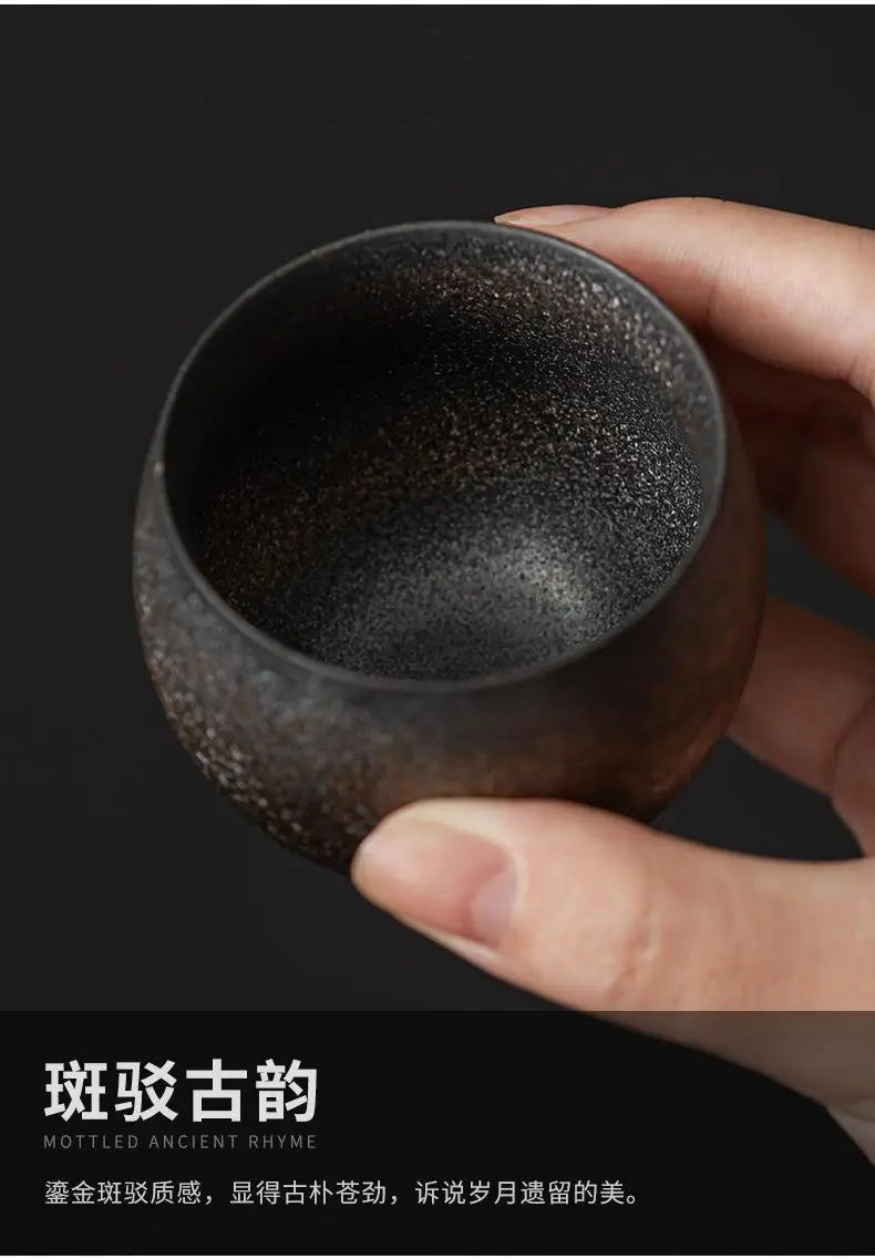 Japanese Handmade Rough Pottery Tea Cup
