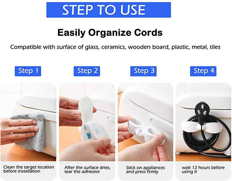 4PCS Cord Winder Organizer for Kitchen appliances
