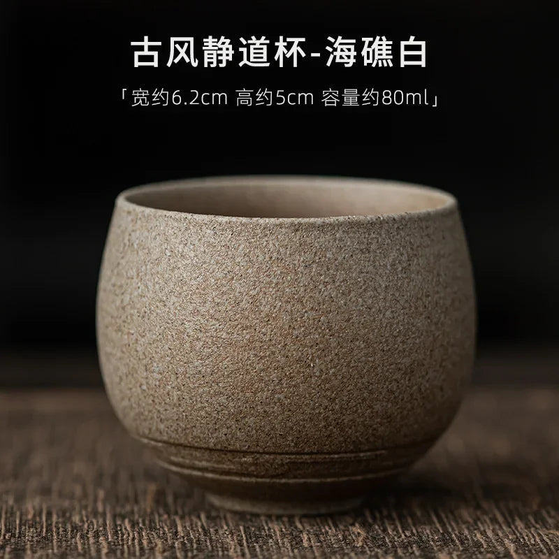 Japanese Handmade Rough Pottery Tea Cup