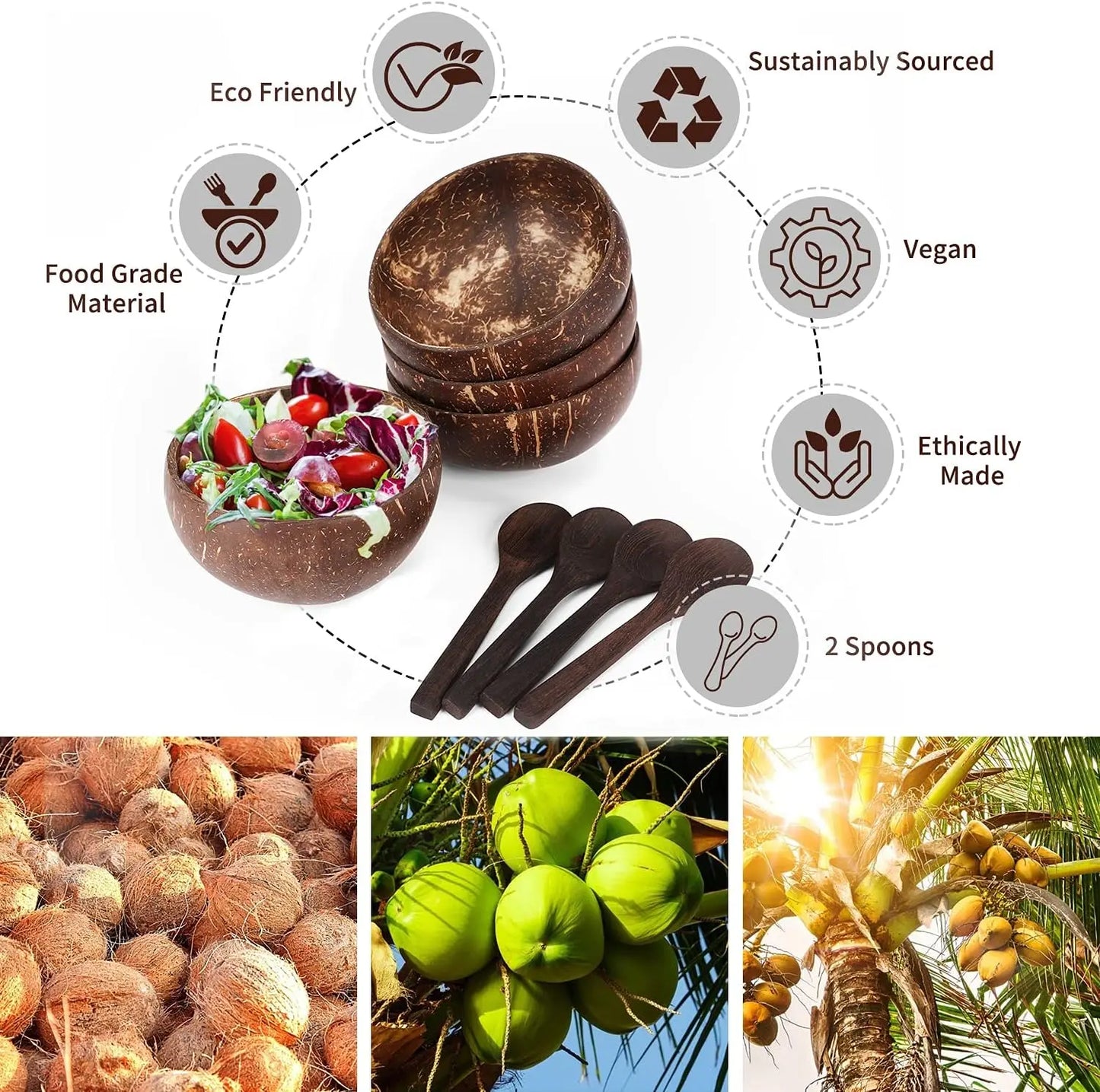 Gorgeous Coconut Serving Bowls
