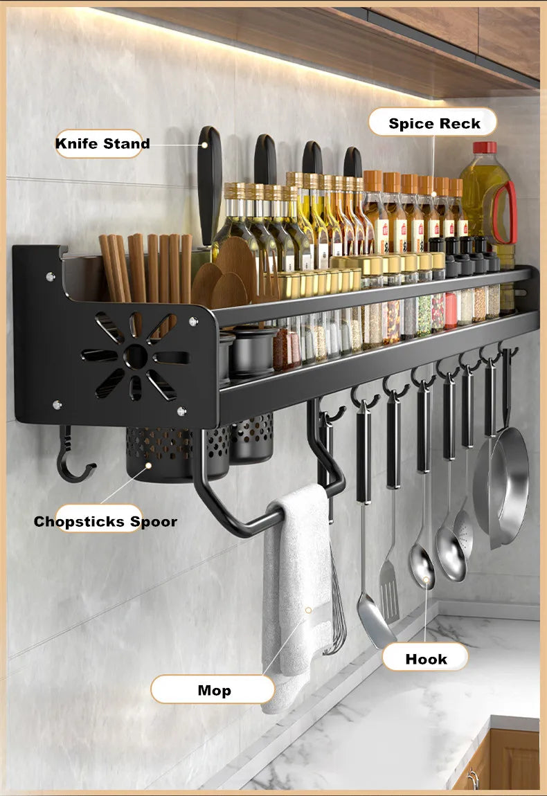 Kitchen Organizer Shelf Wall-mounted