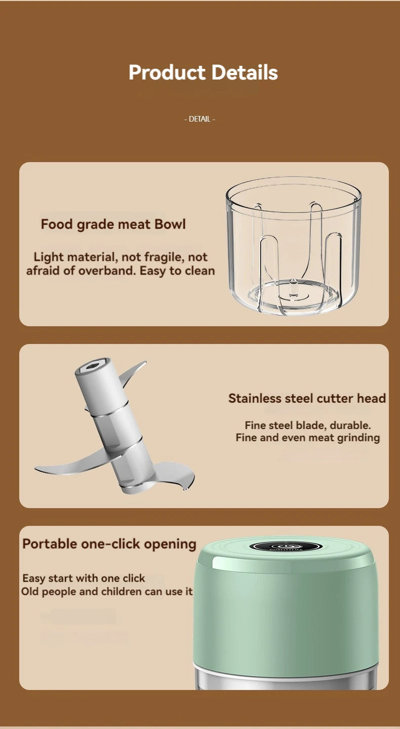 Electric Mini Garlic Chopper