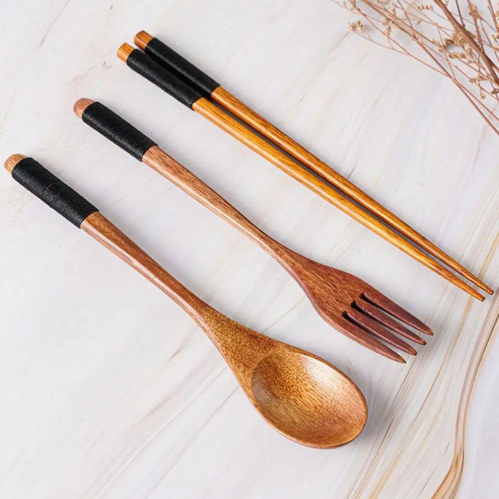 3pcs Creative Wooden Cutlery