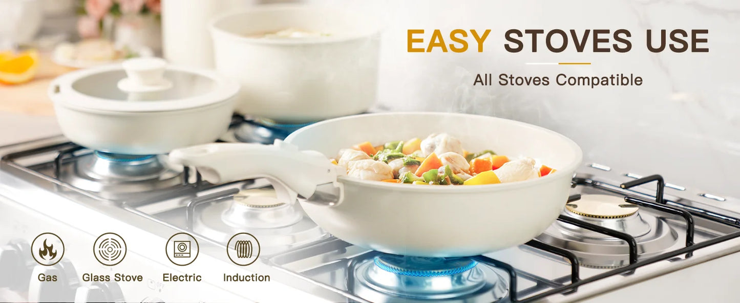 21 Piece Pots and Pans Set Non-Stick