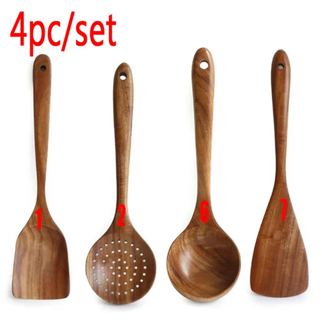 7 pieces/set teak tableware