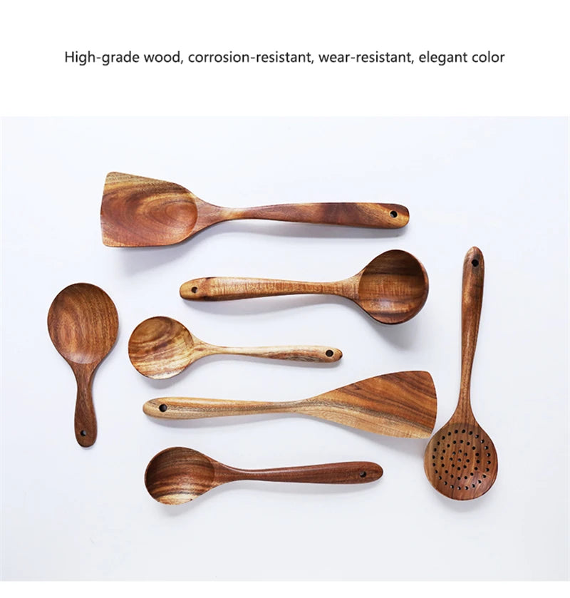 7 pieces/set teak tableware