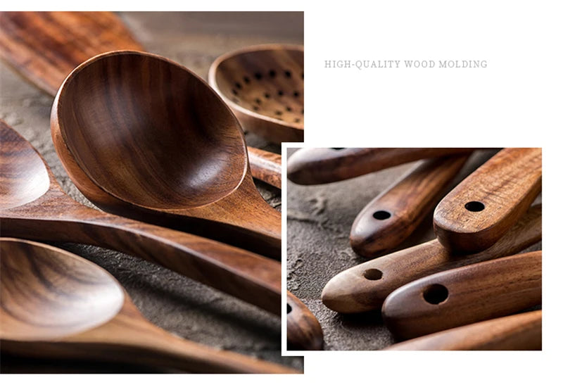 7 pieces/set teak tableware