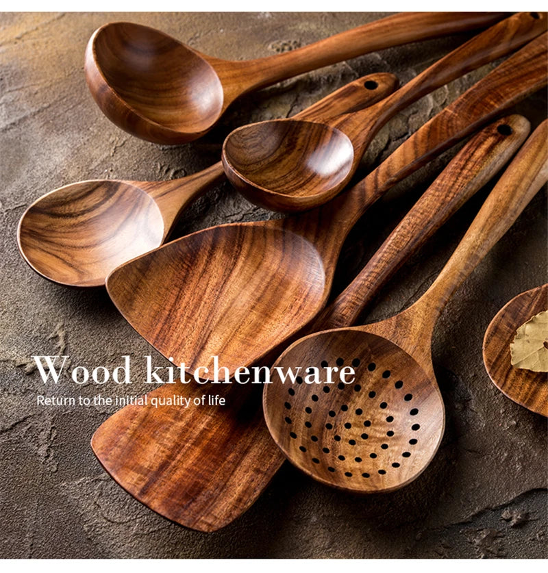 7 pieces/set teak tableware