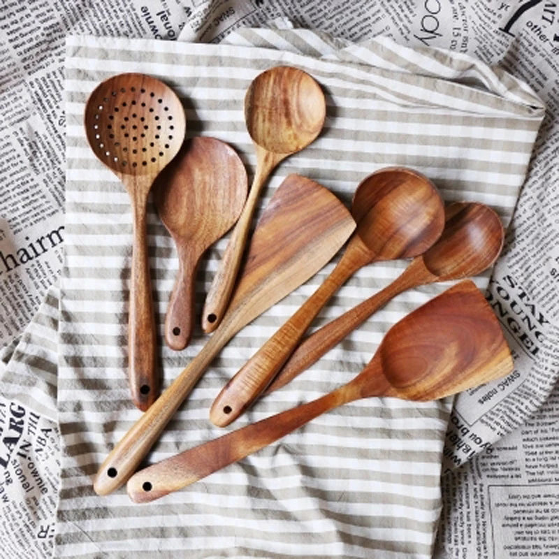 7 pieces/set teak tableware