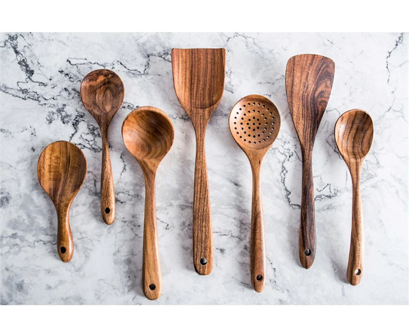 7 pieces/set teak tableware