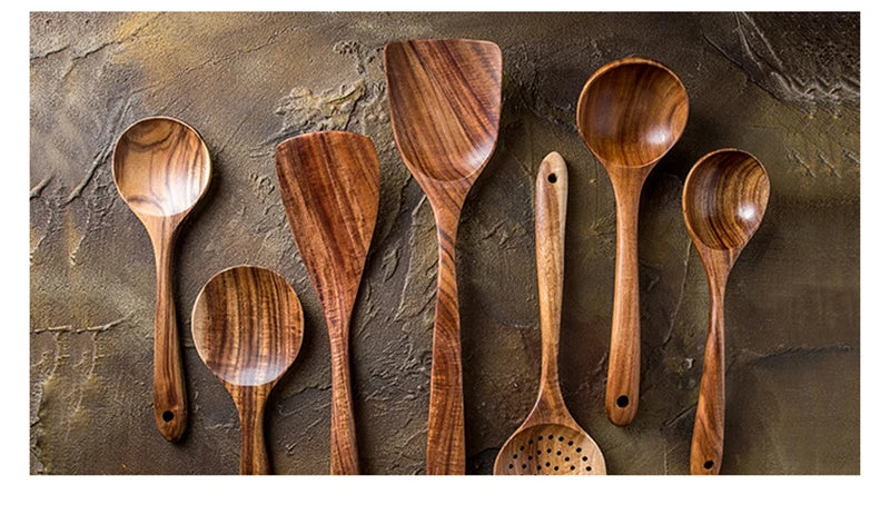 7 pieces/set teak tableware