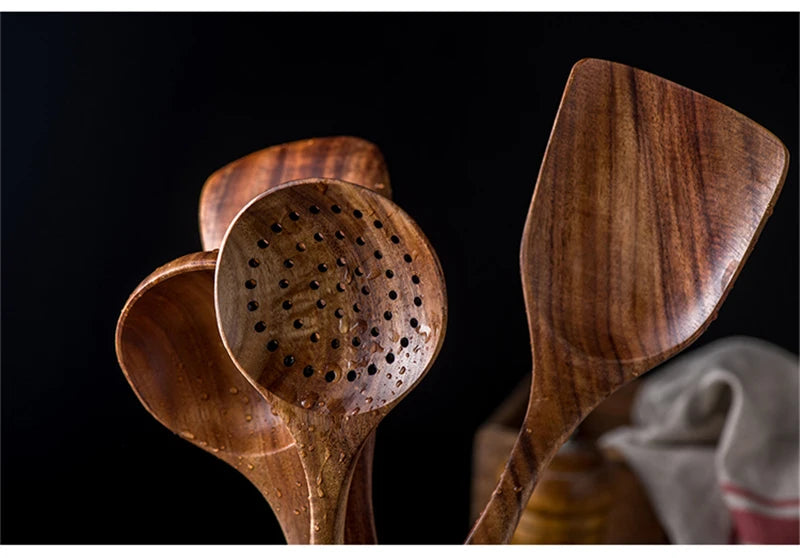 7 pieces/set teak tableware