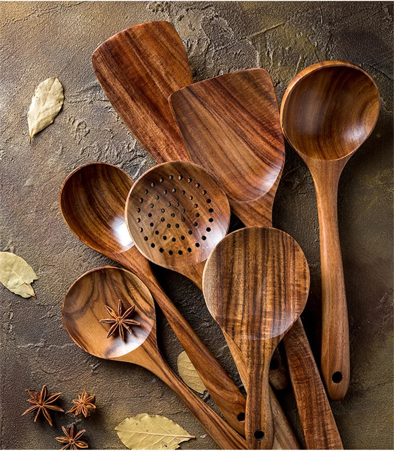 7 pieces/set teak tableware