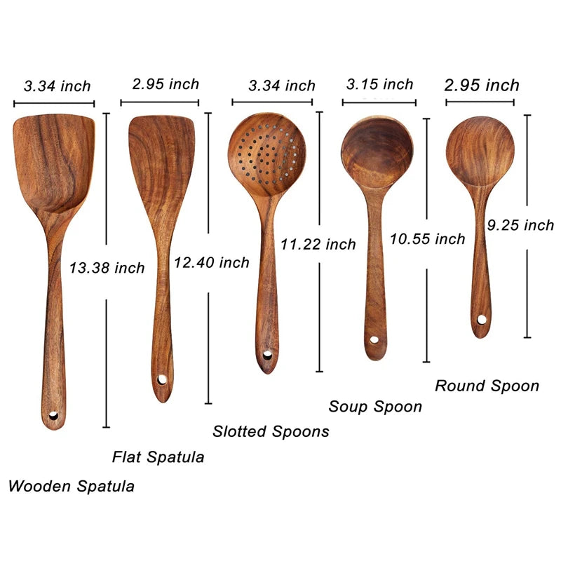 7 pieces/set teak tableware