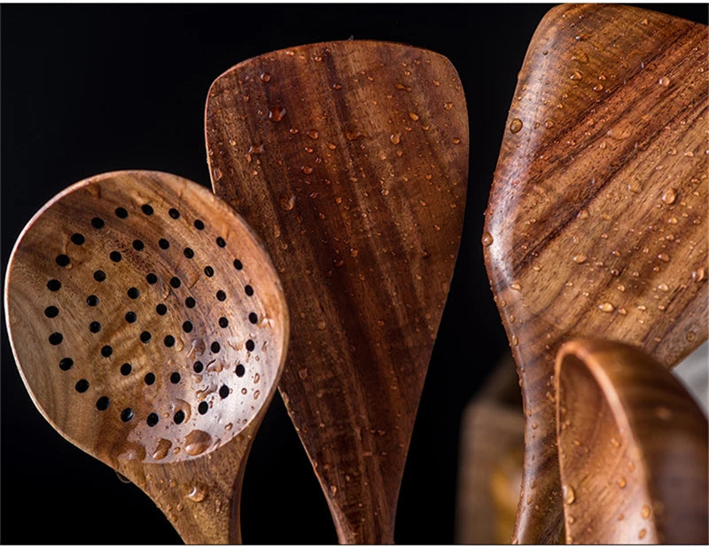 7 pieces/set teak tableware