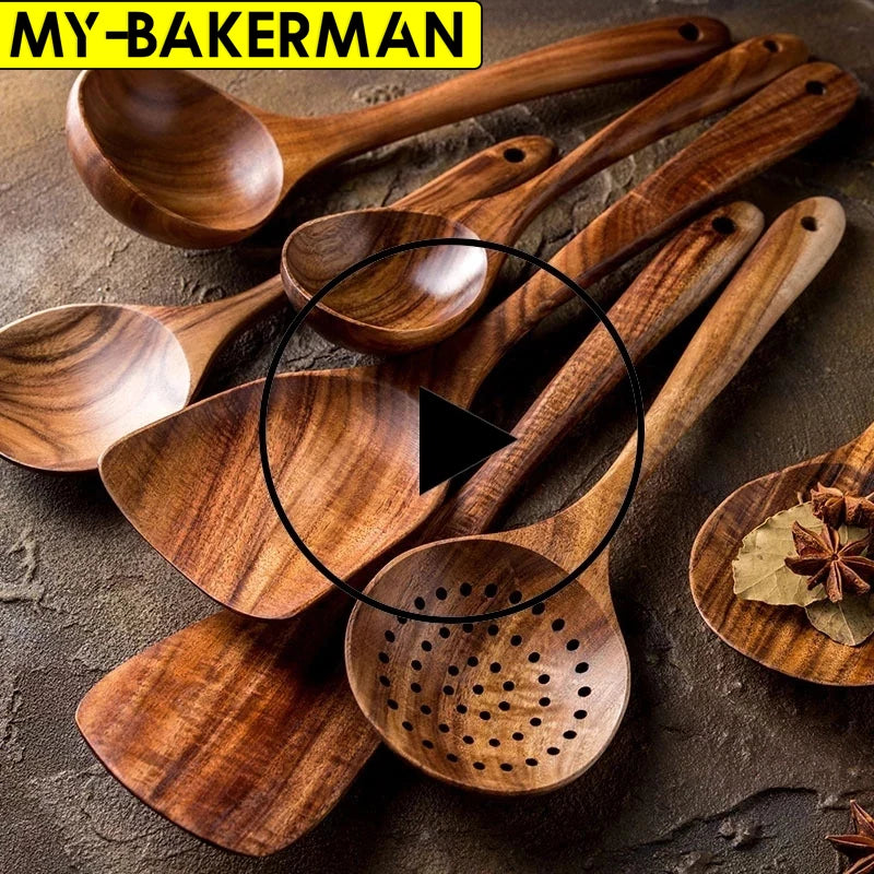 7 pieces/set teak tableware