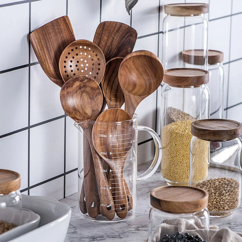 7 pieces/set teak tableware