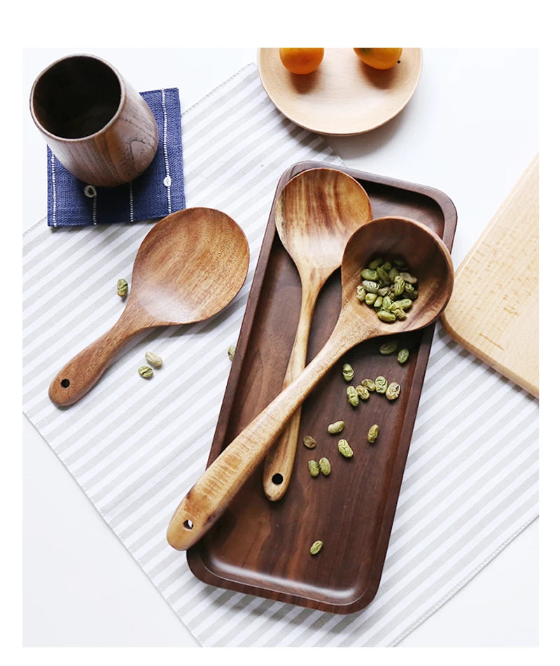 7 pieces/set teak tableware