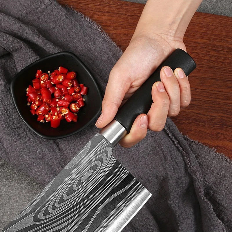 Laser Damascus Pattern Utility Kitchen Knives