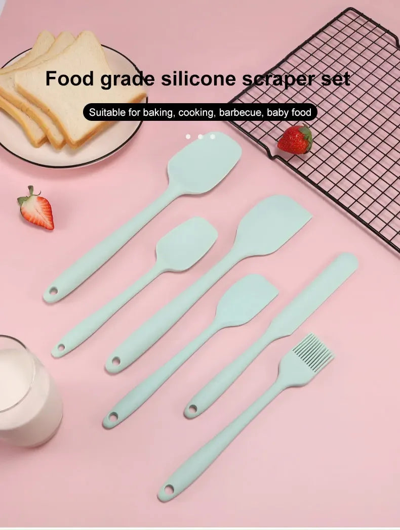 6 Pieces Silicone Spatula Set