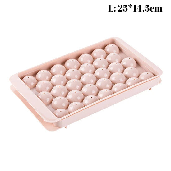 3D Round Ice Cube Tray with Lid