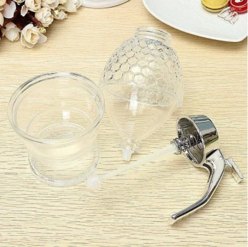 Japanese Creative Press Type Honey Jar with a base