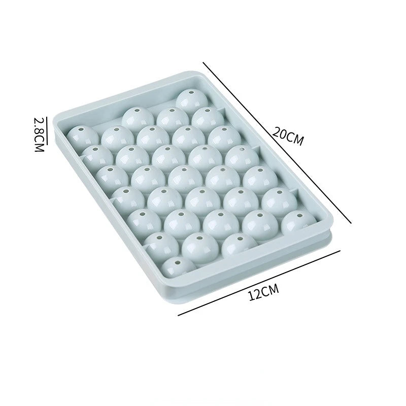 3D Round Ice Cube Tray with Lid