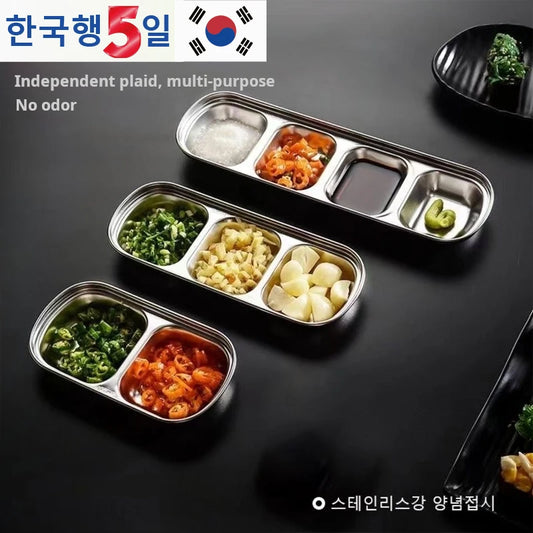 Stainless Steel Divided Dip Bowls