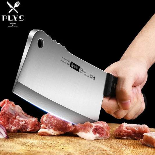 Kitchen Chopping Bone Knife Stainless Steel Sharp Meat Cleaver Household Kitchen Knife Cutting Vegetables and Mincing Meat
