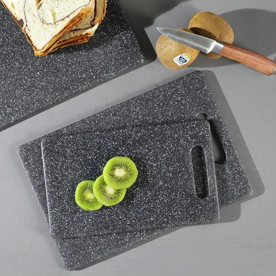 Imitation marble texture plastic cutting board Antibacterial mildew kitchen vegetable cutting board is dishwasher safe