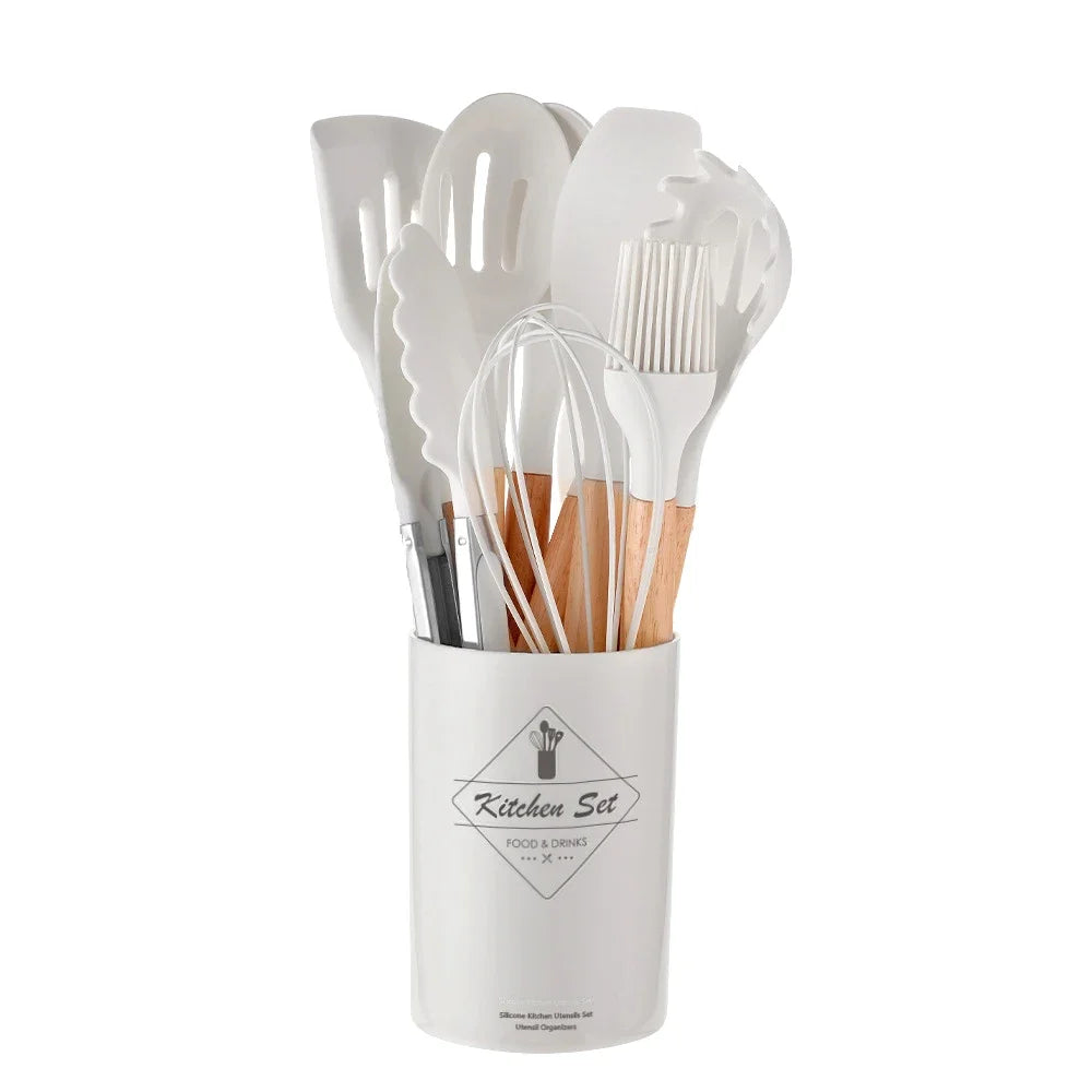 12PCS Silicone Kitchenware with holder