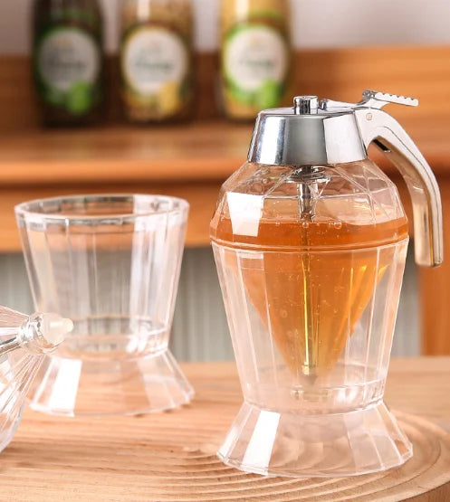 Japanese Creative Press Type Honey Jar with a base