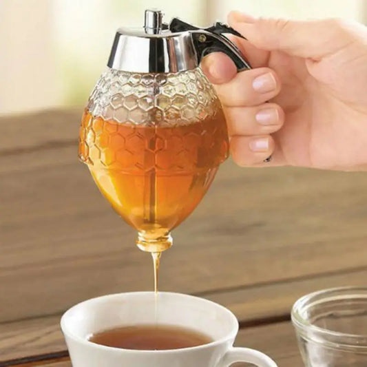 Japanese Creative Press Type Honey Jar with a base