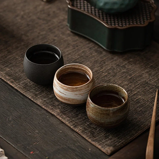 Japanese Handmade Rough Pottery Tea Cup